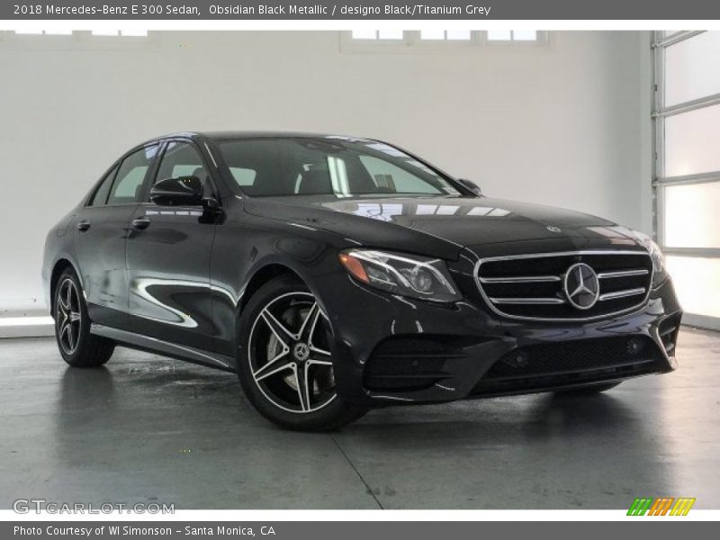 Obsidian Black Metallic / designo Black/Titanium Grey 2018 Mercedes-Benz E 300 Sedan