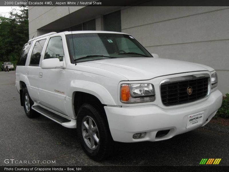 Aspen White / Neutral Shale 2000 Cadillac Escalade 4WD