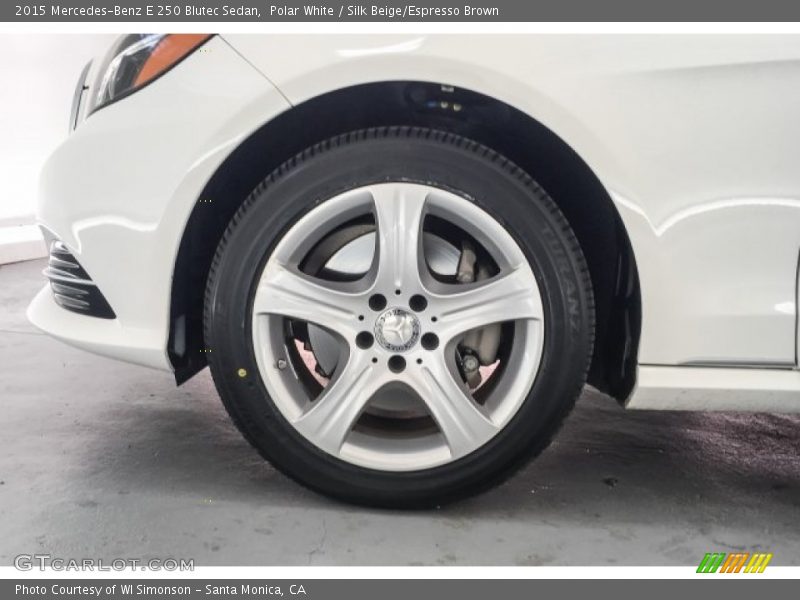 Polar White / Silk Beige/Espresso Brown 2015 Mercedes-Benz E 250 Blutec Sedan
