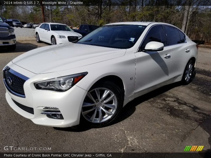 Moonlight White / Graphite 2014 Infiniti Q 50S 3.7