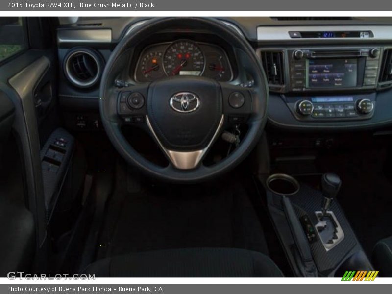 Blue Crush Metallic / Black 2015 Toyota RAV4 XLE