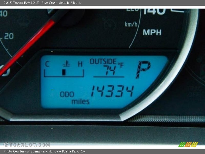 Blue Crush Metallic / Black 2015 Toyota RAV4 XLE