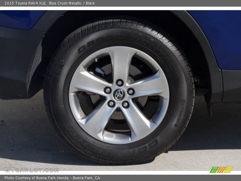 Blue Crush Metallic / Black 2015 Toyota RAV4 XLE