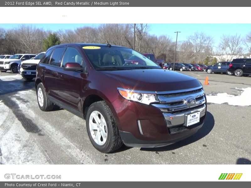 Red Candy Metallic / Medium Light Stone 2012 Ford Edge SEL AWD