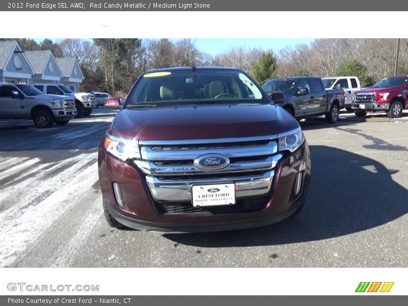 Red Candy Metallic / Medium Light Stone 2012 Ford Edge SEL AWD