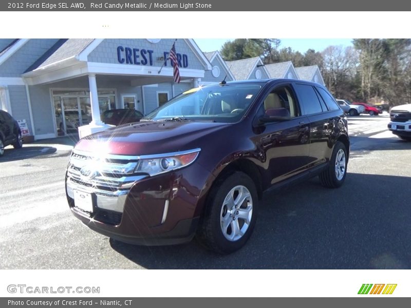 Red Candy Metallic / Medium Light Stone 2012 Ford Edge SEL AWD