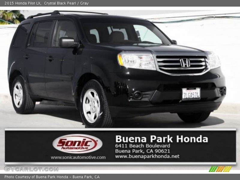 Crystal Black Pearl / Gray 2015 Honda Pilot LX