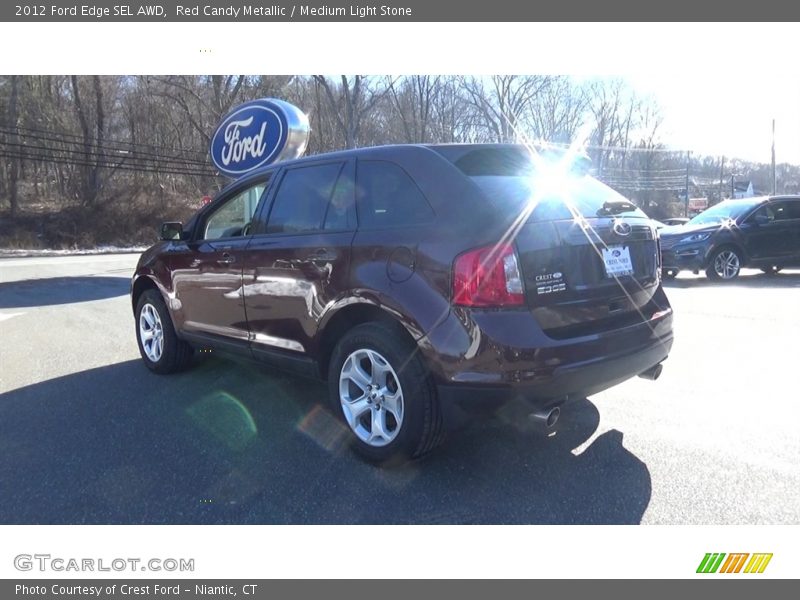 Red Candy Metallic / Medium Light Stone 2012 Ford Edge SEL AWD