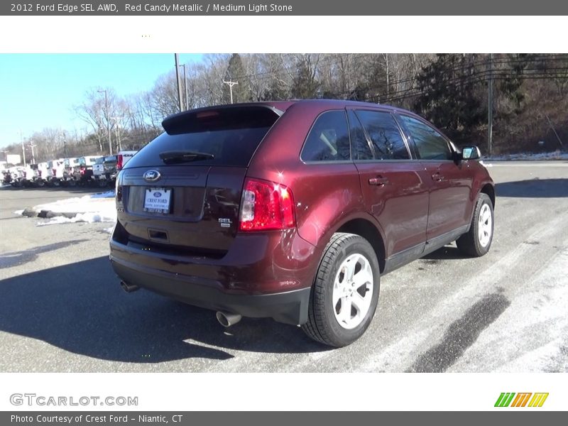 Red Candy Metallic / Medium Light Stone 2012 Ford Edge SEL AWD