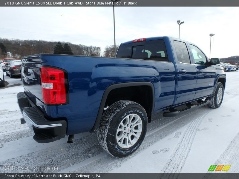 Stone Blue Metallic / Jet Black 2018 GMC Sierra 1500 SLE Double Cab 4WD