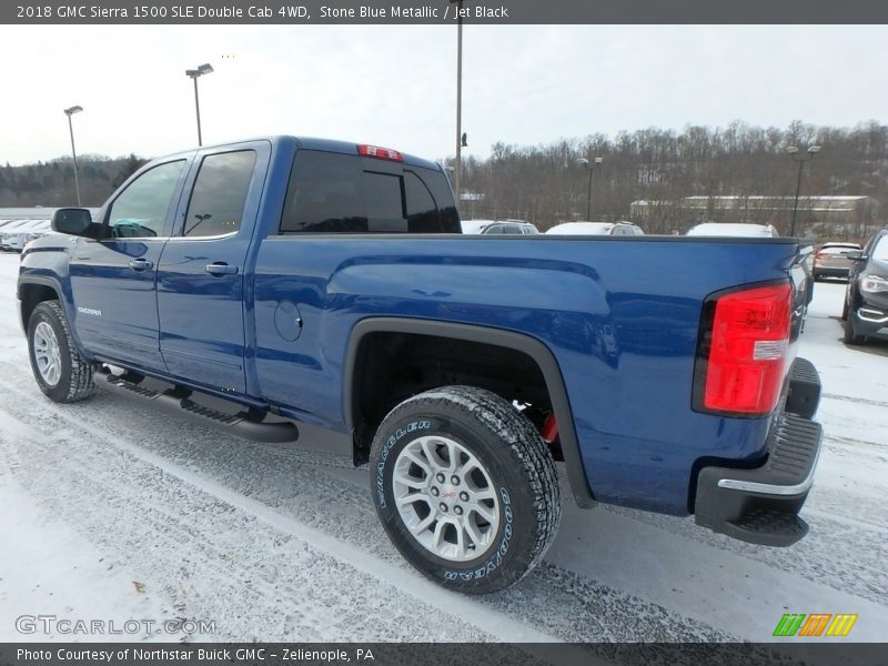Stone Blue Metallic / Jet Black 2018 GMC Sierra 1500 SLE Double Cab 4WD
