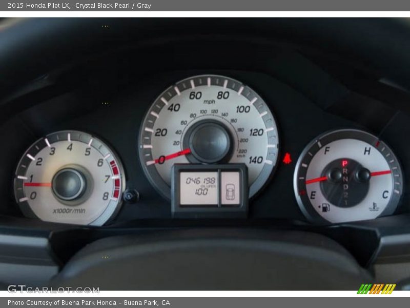 Crystal Black Pearl / Gray 2015 Honda Pilot LX