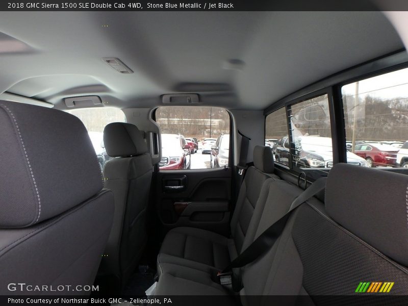 Stone Blue Metallic / Jet Black 2018 GMC Sierra 1500 SLE Double Cab 4WD
