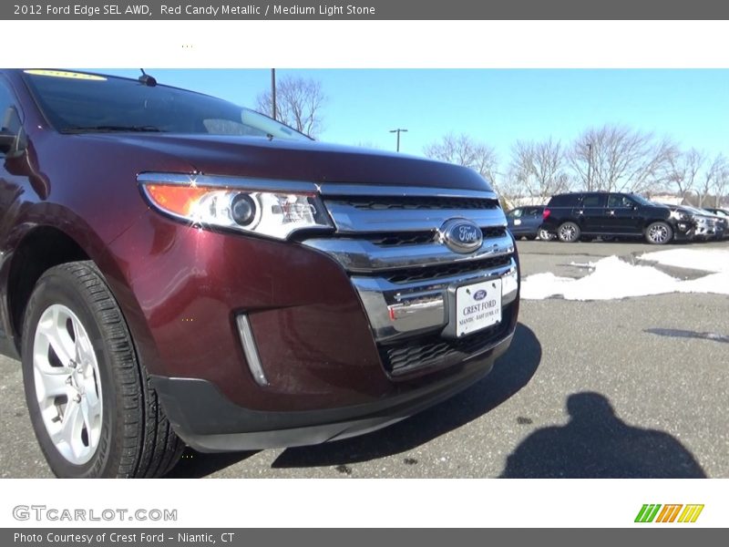 Red Candy Metallic / Medium Light Stone 2012 Ford Edge SEL AWD