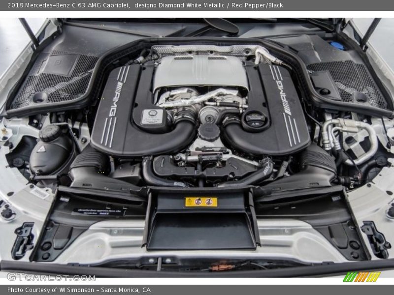designo Diamond White Metallic / Red Pepper/Black 2018 Mercedes-Benz C 63 AMG Cabriolet