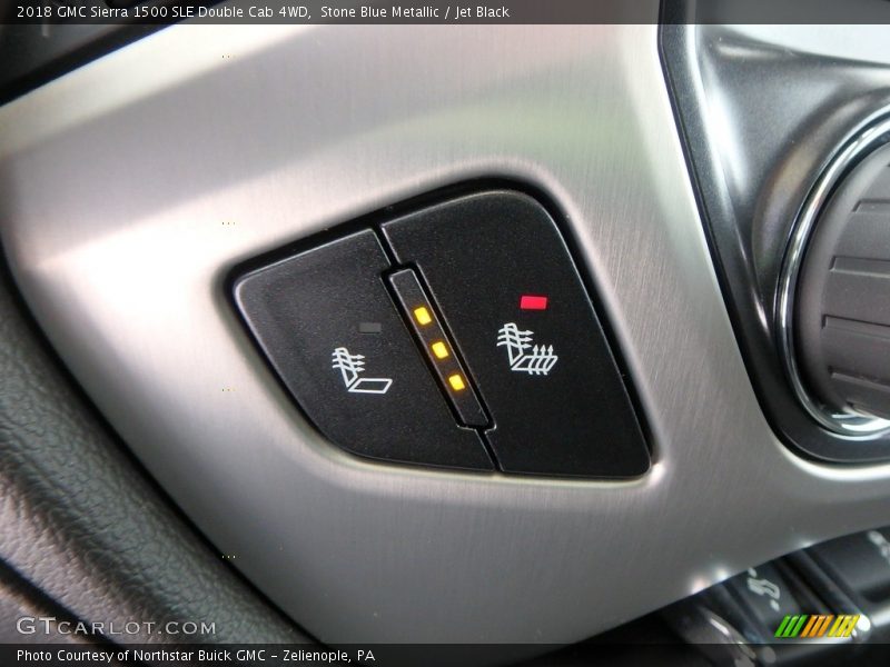 Stone Blue Metallic / Jet Black 2018 GMC Sierra 1500 SLE Double Cab 4WD