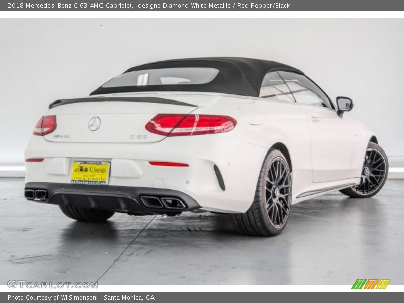 designo Diamond White Metallic / Red Pepper/Black 2018 Mercedes-Benz C 63 AMG Cabriolet