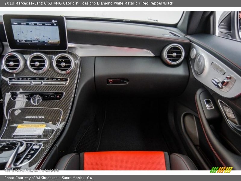 designo Diamond White Metallic / Red Pepper/Black 2018 Mercedes-Benz C 63 AMG Cabriolet