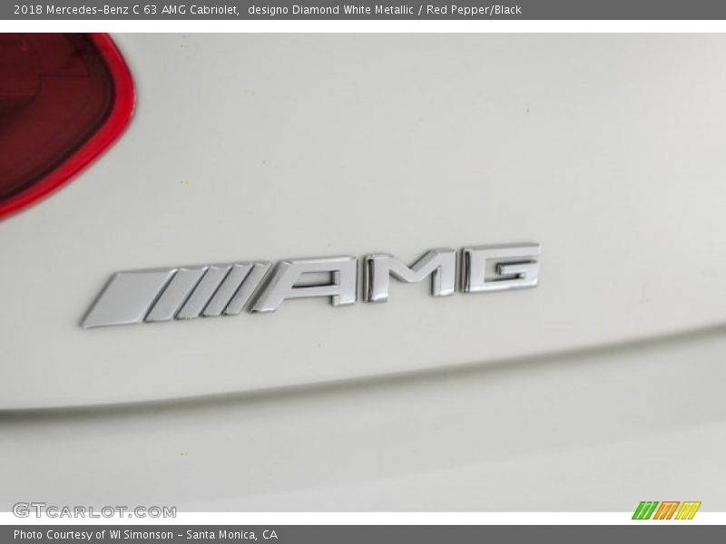 designo Diamond White Metallic / Red Pepper/Black 2018 Mercedes-Benz C 63 AMG Cabriolet