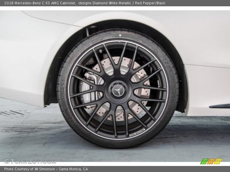 designo Diamond White Metallic / Red Pepper/Black 2018 Mercedes-Benz C 63 AMG Cabriolet