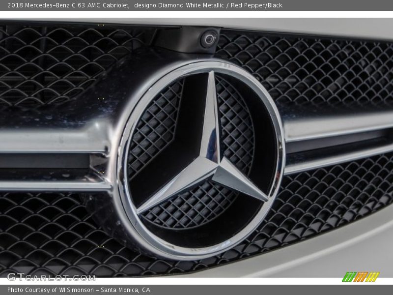 designo Diamond White Metallic / Red Pepper/Black 2018 Mercedes-Benz C 63 AMG Cabriolet