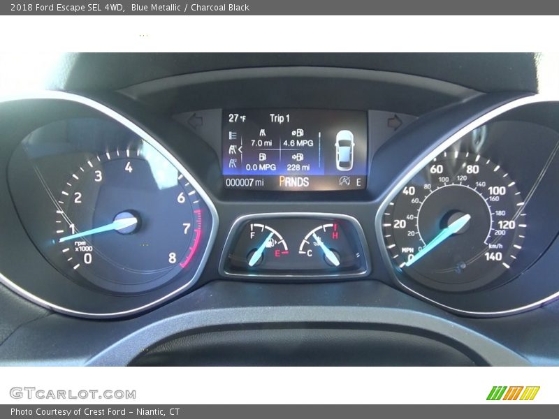 Blue Metallic / Charcoal Black 2018 Ford Escape SEL 4WD