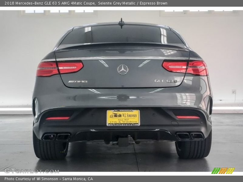 Selenite Grey Metallic / Espresso Brown 2018 Mercedes-Benz GLE 63 S AMG 4Matic Coupe