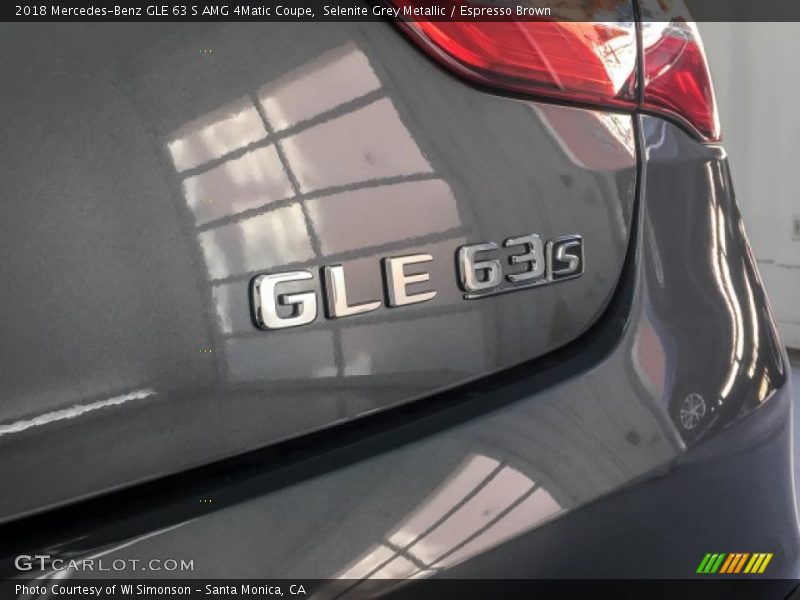 Selenite Grey Metallic / Espresso Brown 2018 Mercedes-Benz GLE 63 S AMG 4Matic Coupe