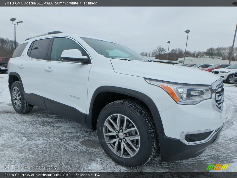 Summit White / Jet Black 2018 GMC Acadia SLE AWD