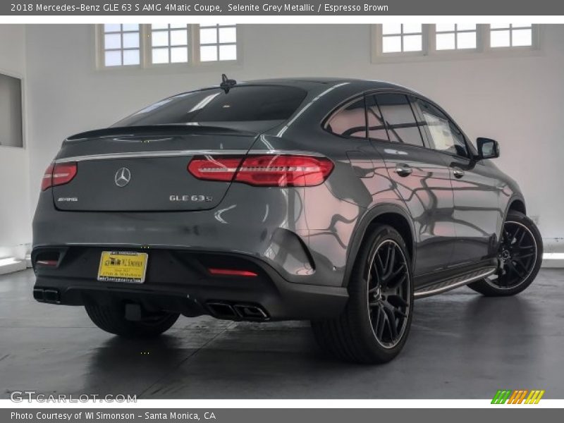 Selenite Grey Metallic / Espresso Brown 2018 Mercedes-Benz GLE 63 S AMG 4Matic Coupe