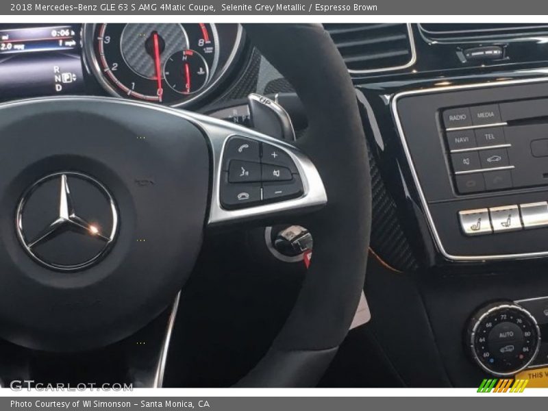 Selenite Grey Metallic / Espresso Brown 2018 Mercedes-Benz GLE 63 S AMG 4Matic Coupe