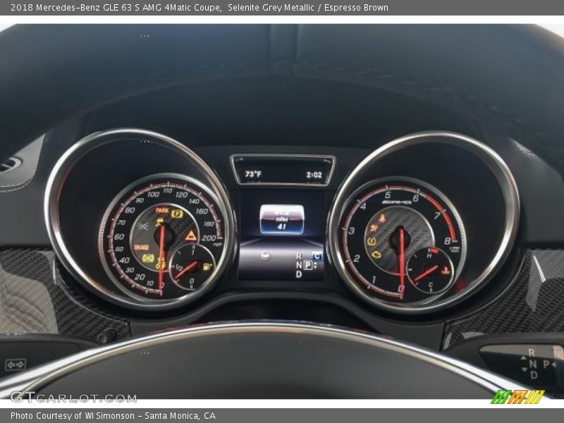 Selenite Grey Metallic / Espresso Brown 2018 Mercedes-Benz GLE 63 S AMG 4Matic Coupe