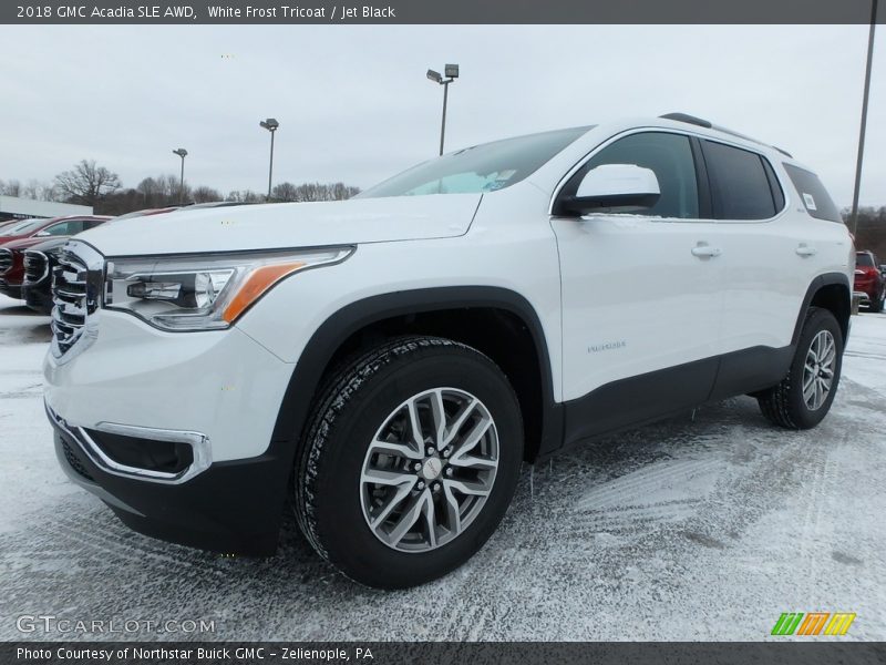 White Frost Tricoat / Jet Black 2018 GMC Acadia SLE AWD