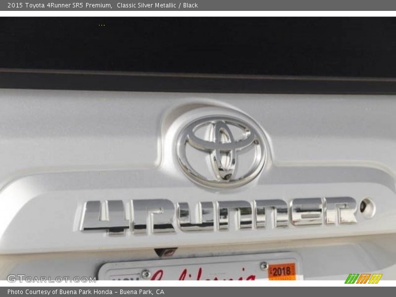Classic Silver Metallic / Black 2015 Toyota 4Runner SR5 Premium