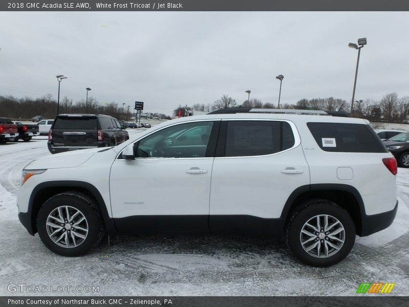 White Frost Tricoat / Jet Black 2018 GMC Acadia SLE AWD