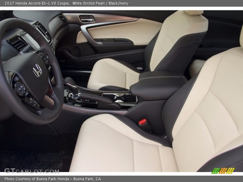 White Orchid Pearl / Black/Ivory 2017 Honda Accord EX-L V6 Coupe