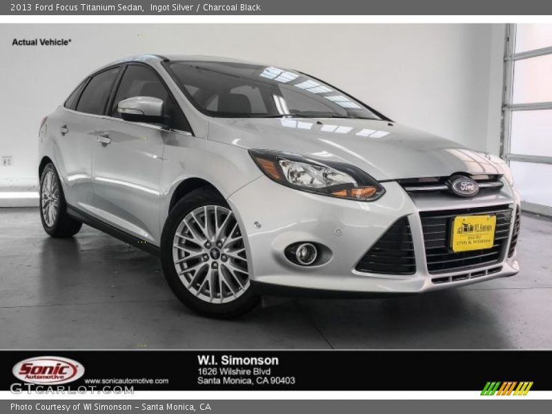 Ingot Silver / Charcoal Black 2013 Ford Focus Titanium Sedan