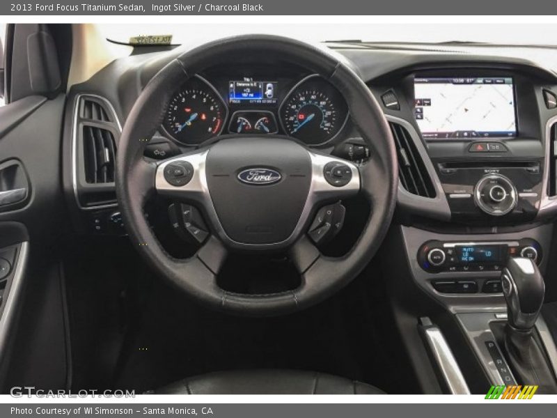 Ingot Silver / Charcoal Black 2013 Ford Focus Titanium Sedan