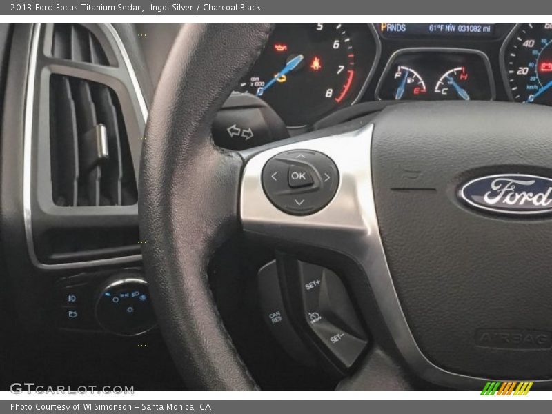 Ingot Silver / Charcoal Black 2013 Ford Focus Titanium Sedan