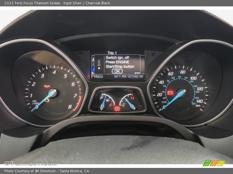 Ingot Silver / Charcoal Black 2013 Ford Focus Titanium Sedan