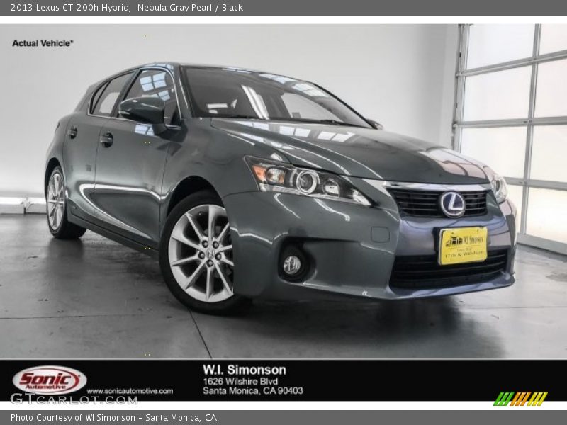 Nebula Gray Pearl / Black 2013 Lexus CT 200h Hybrid