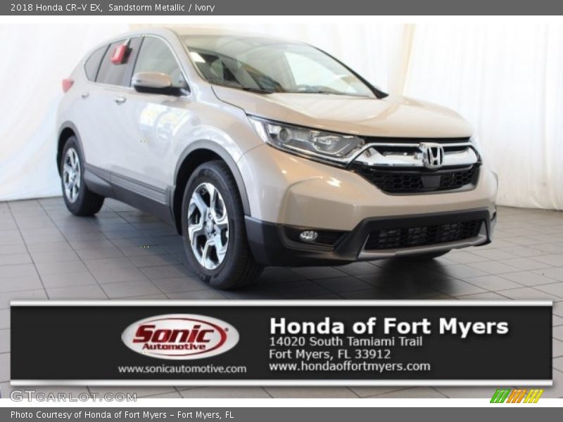 Sandstorm Metallic / Ivory 2018 Honda CR-V EX