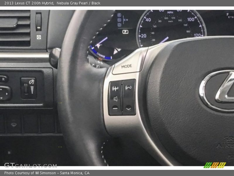 Nebula Gray Pearl / Black 2013 Lexus CT 200h Hybrid