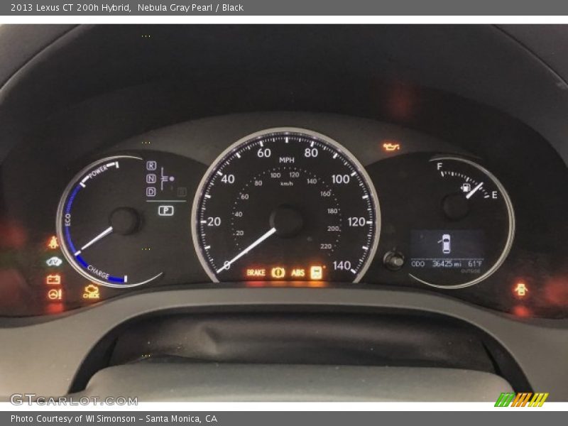 Nebula Gray Pearl / Black 2013 Lexus CT 200h Hybrid