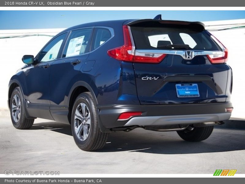 Obsidian Blue Pearl / Gray 2018 Honda CR-V LX