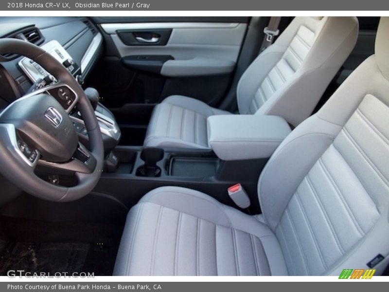 Obsidian Blue Pearl / Gray 2018 Honda CR-V LX