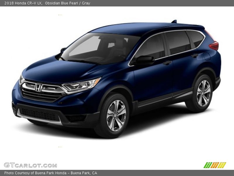 Obsidian Blue Pearl / Gray 2018 Honda CR-V LX