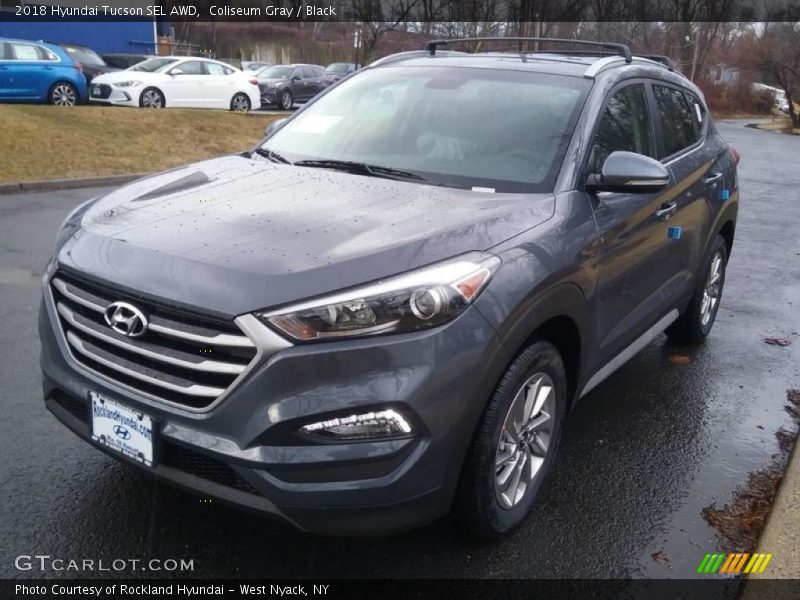 Coliseum Gray / Black 2018 Hyundai Tucson SEL AWD