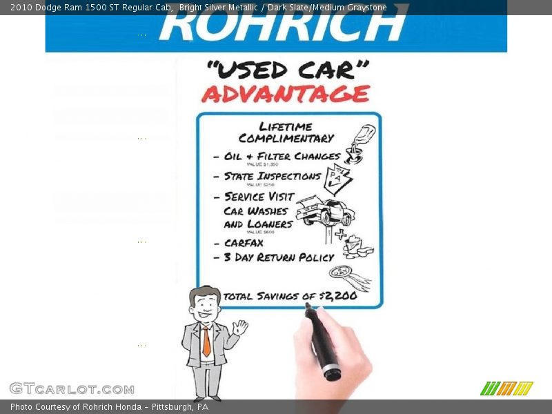 Bright Silver Metallic / Dark Slate/Medium Graystone 2010 Dodge Ram 1500 ST Regular Cab