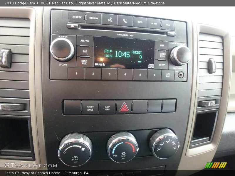 Bright Silver Metallic / Dark Slate/Medium Graystone 2010 Dodge Ram 1500 ST Regular Cab